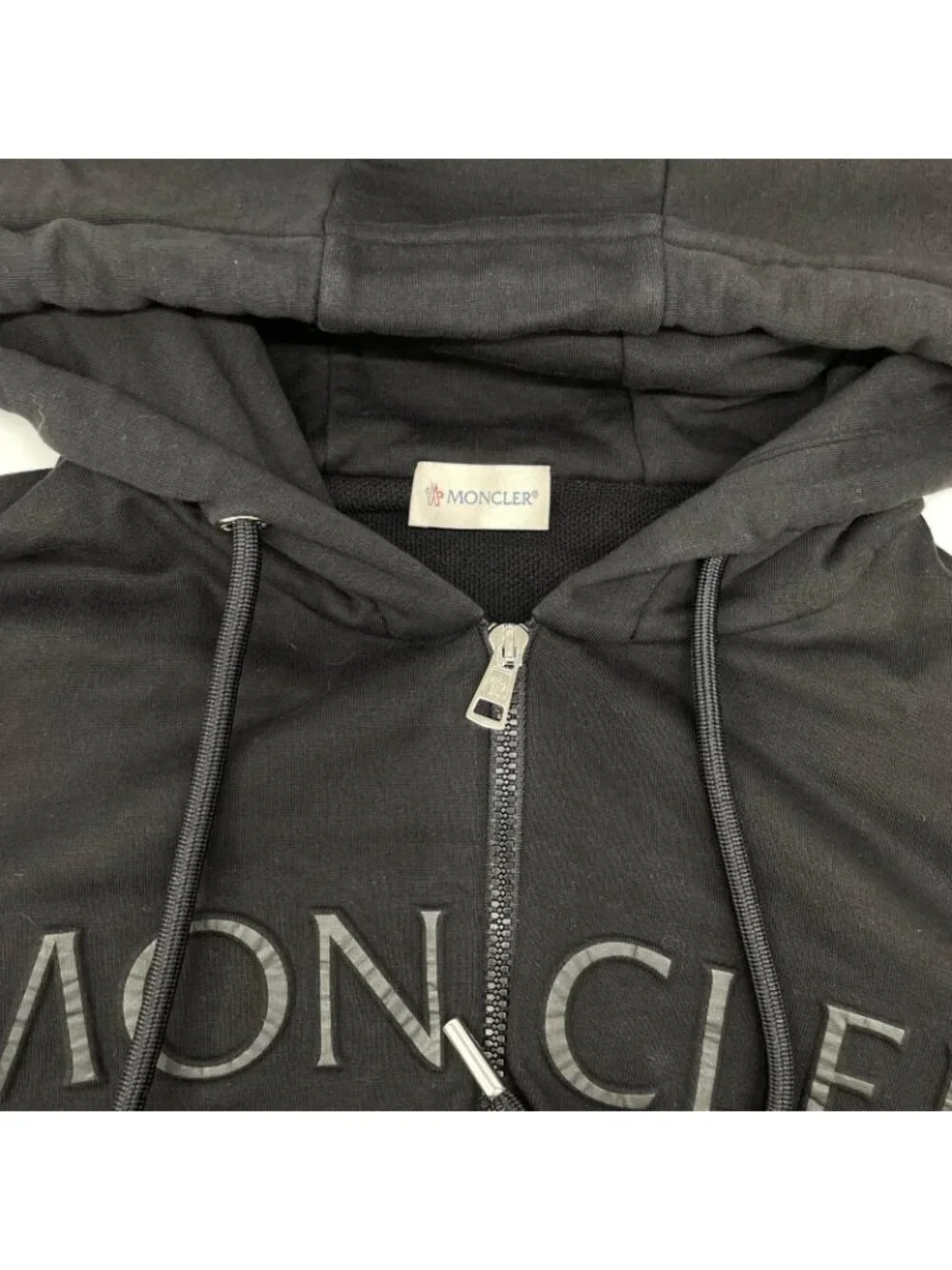 Moncler Black Felpa Con Cappuccio Hoodie XL